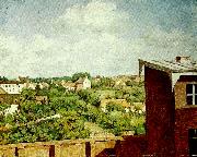 a. jernberg utsikt fran dilsseldorf oil painting
